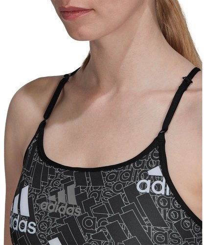 adidas Performance-Brassière de training à imprimé Aeroreact Maintien léger-3