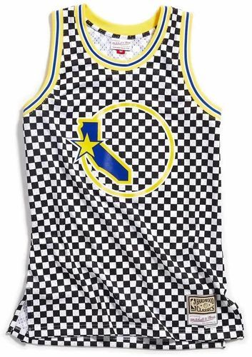 Mitchell & Ness-Maillot Golden State Warriors checked b&w-0