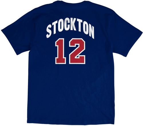 Mitchell & Ness-T-shirt USA name & number John Stockton-1