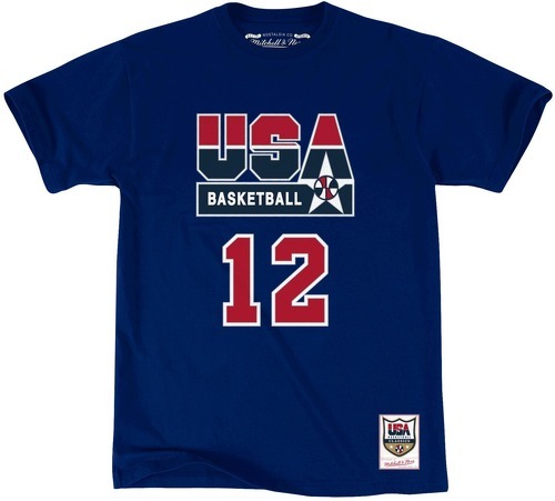 Mitchell & Ness-T-shirt USA name & number John Stockton-0