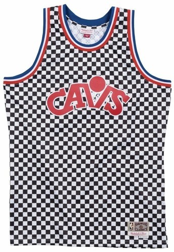 Mitchell & Ness-Maillot Cleveland Cavaliers checked b&w-image-1