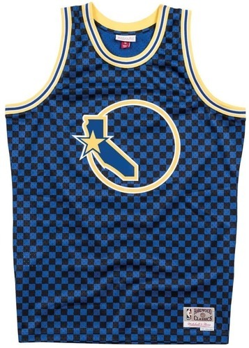 Mitchell & Ness-Maillot Golden State Warriors checked b&r-image-1
