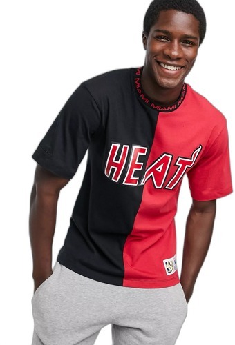 Mitchell & Ness-T-shirt Miami Heats nba split color-0