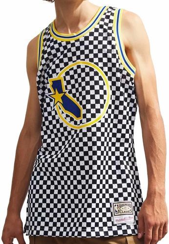 Mitchell & Ness-Maillot Golden State Warriors checked b&w-1