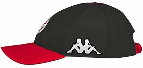 KAPPA-Casquette Tunisie Asetyo 6 Noir/Rouge-3