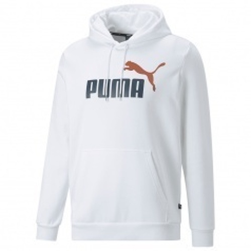 PUMA-Essentials+ 2 Color Big Logo Fleece Hoodie-0