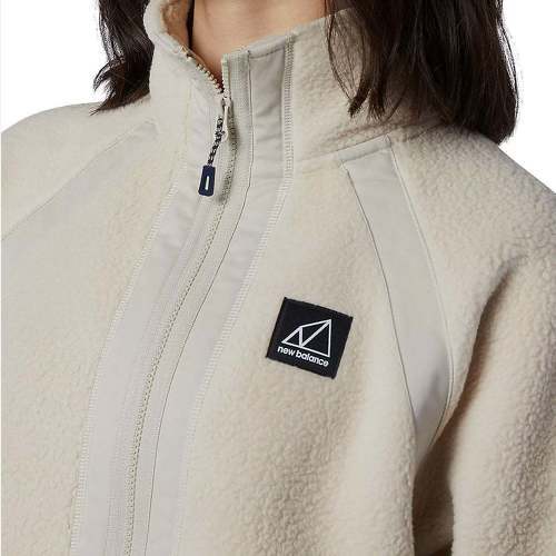 NEW BALANCE-New Balance NB All Terrain Fleece Oversize Jacket Damen Timberwolf-2
