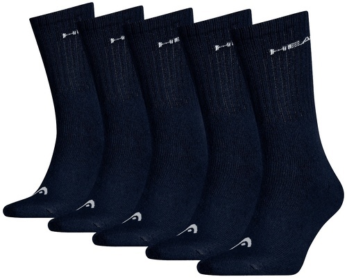 HEAD-Lot de 5 paires de chaussettes Head Crew bleu foncé-0