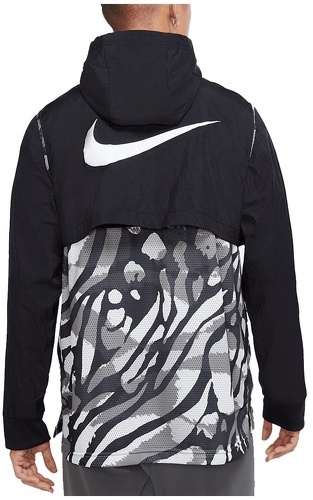 NIKE-Sweat à capuche Nike Dri-FIT Sport Clash noir/blanc-1