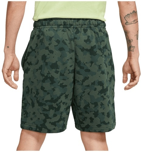 NIKE-Short Nike Sportswear Club French Terry Camo vert foncé-1