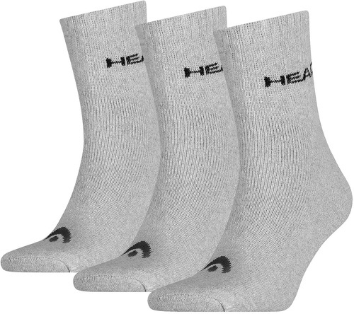 HEAD-Lot de 3 paires de chaussettes courtes gris-0