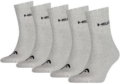 HEAD-Lot de 5 paires de chaussettes Head Short Crew gris-0