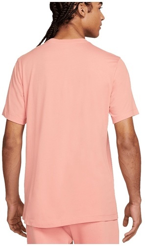 NIKE-T-Shirt Nike Sportswear "Just do It" Tee Icon Futura rose/blanc-1