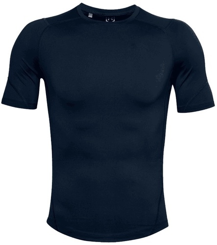 UNDER ARMOUR-T-shirt technique Under Armour HeatGear Rush 2.0 Comp SS bleu foncé/noir-image-1