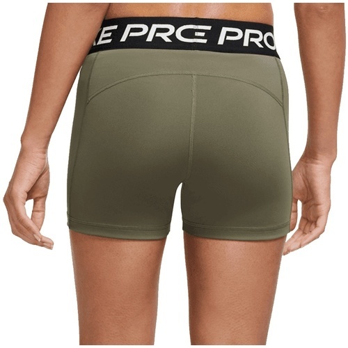 NIKE-Short Femmes Nike Pro vert olive/noir-1