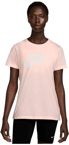 NIKE-T-Shirt Femmes Nike Sportswear Essential Icon Futura rose/blanc-image-1