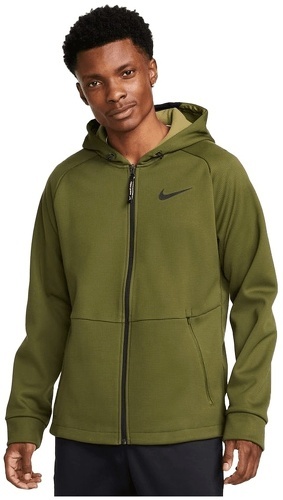 NIKE-Veste à capuche Nike Pro Therma-Fit vert olive-image-1