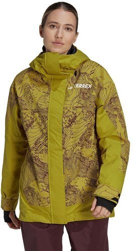 adidas Performance-Veste de ski graphique et isolante double épaisseur Terrex-0