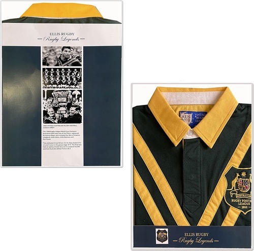 Ellis Rugby-Polo Rétro Australie Rugby League 1968 Vert-2