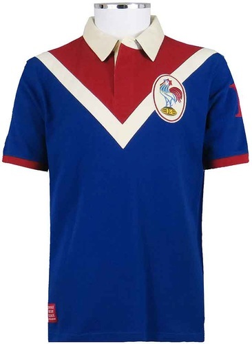 Ellis Rugby-Polo Rétro France Rugby League 1951 Bleu-0