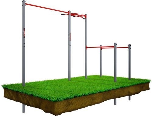 K-Sport GmbH-STATION EXTÉRIEURE AVEC MONKEY BAR POUR TRACTIONS + BARRES PARALLÈLES - KSOZ005-1