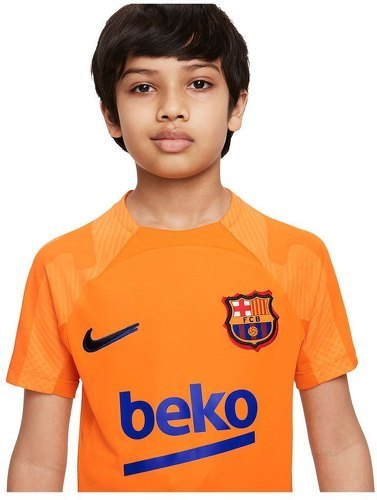 NIKE-Maillot d'Entraînement Nike FC Barcelona Enfant Dri-Fit K Orange/Rouge-2