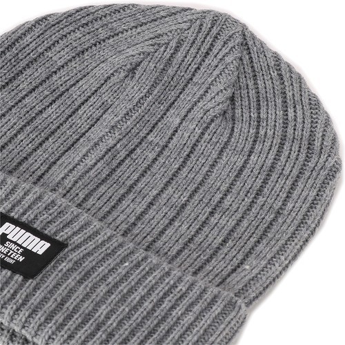 PUMA-Bonnet Gris Puma Ribbed-3