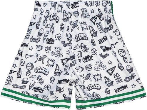 Mitchell & Ness-Mitchell & Ness DOODLE Swing Boston Celtics Shorts-1