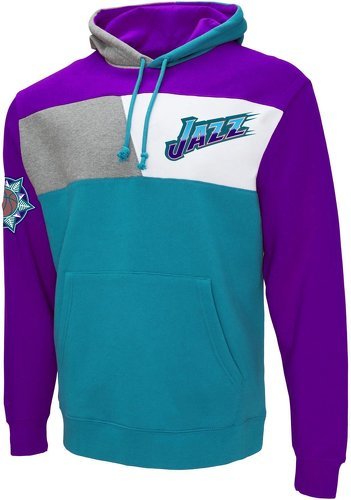 Mitchell & Ness-Mitchell & Ness BLOCK Fleece Hoody - NBA Utah Jazz-0