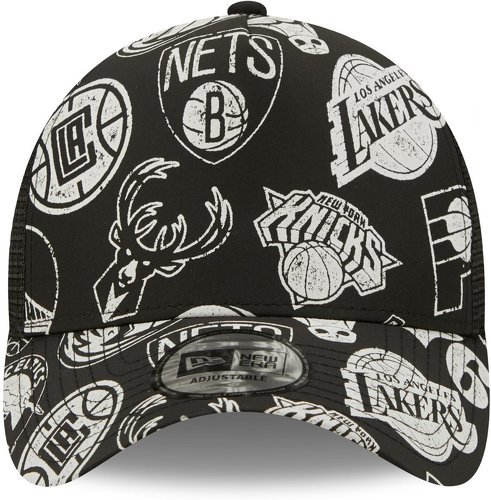 NEW ERA-New Era Adjustable Trucker Cap - NBA ALL OVER Teams Print-3