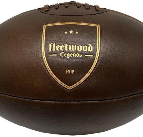 FLEETWOOD LEGENDS-Ballon de Rugby vintage Fleetwood Legends cuir-0