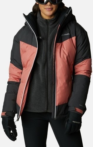 Columbia-COLUMBIA veste ski femme W WILDCARD II DOWN JACKET - DARK CORAL SHARK-2