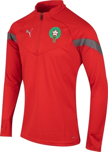PUMA-Maroc Sweat 1/2 zip Rouge Homme Puma 2023-image-1