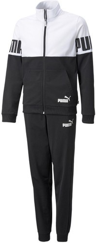 PUMA-Survêtement Blanc/Noir Enfant Puma Power Poly Suit-image-1