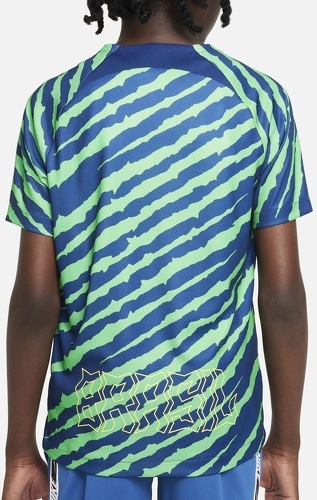 NIKE-Pré-Match Brésil Bleu/Vert Junior-1