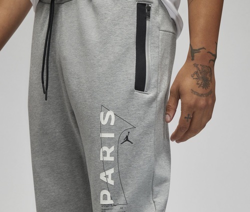 NIKE-Pantalon Jordan x PSG Fleece Gris-2