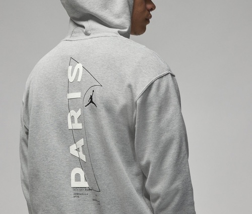NIKE-Sweat à capuche Jordan x PSG Fleece Gris-3