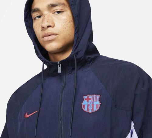 NIKE-Veste à capuche Barça Windrunner Bleu/Rouge/Blanc-2