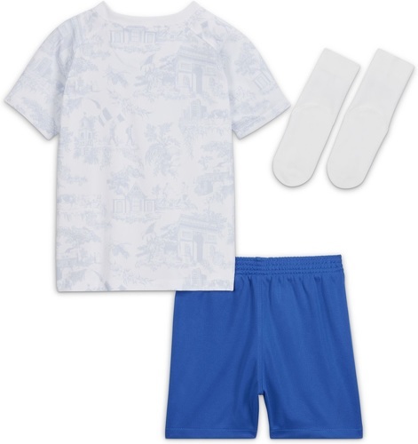 NIKE-Mini Kit France Extérieur 2022/2023 Blanc/Bleu Bébé-1