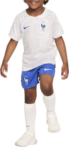 NIKE-Mini Kit France Extérieur 2022/2023 Blanc/Bleu Junior-image-1