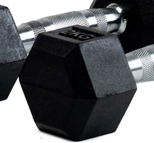 BODYTONE-Bodytone H2 Rubber Hex Dumbbells 2 Kg (Pair) - Haltères-2