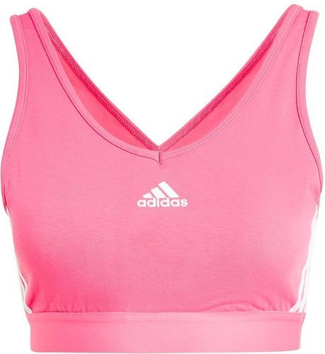 adidas-Crop top Essentials 3-Stripes avec coussinets amovibles-2