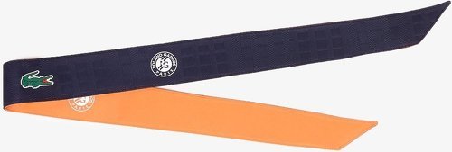 LACOSTE-Bandeau de tennis réversible Lacoste pour Roland-Garros - Orange et noir-0