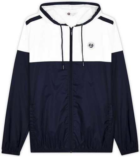 ROLAND-GARROS-Coupe-vent à capuche femme Color Block Roland-Garros - marine et blanc-0