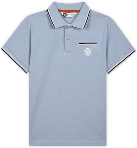 ROLAND-GARROS-Polo en coton piqué garçon Roland Garros - bleu clair-0