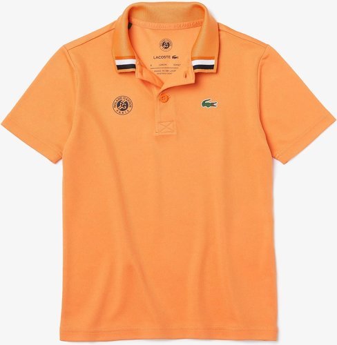 LACOSTE-Polo ramasseur de balles unisexe Lacoste pour Roland-Garros - Mandarinier-0