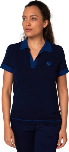 ROLAND-GARROS-Polo tricot femme Roland-Garros - Marine-3
