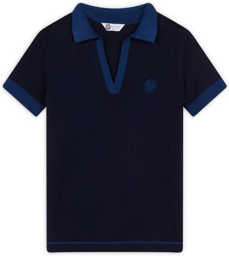 ROLAND-GARROS-Polo tricot femme Roland-Garros - Marine-0