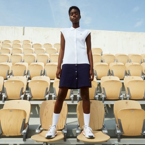 LACOSTE-Robe femme Lacoste pour Roland-Garros - Blanc et marine-0