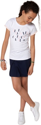 ROLAND-GARROS-T-shirt col rond fille - blanc-0